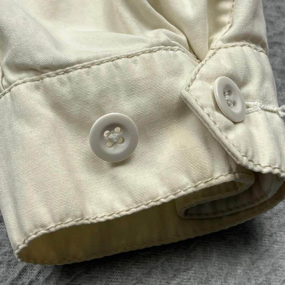 Polo Ralph Lauren Harrington Jacket Mens Medium Cream Full Zip Lightweight Biker